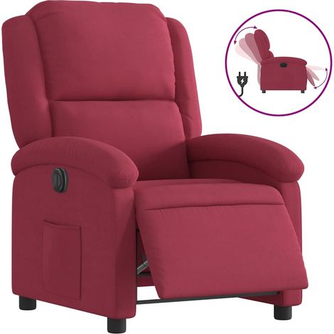 Maison Exclusive - Relaxsessel Elektrisch Weinrot Samt