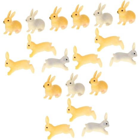 18pièces Décorations De Pâques De Figurines Miniatures Adorables pour Bricolage Et Décoration De Maison Ornements Charmants pour Créer Une Ambiance Festive (1/5)