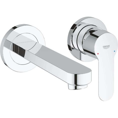 Grohe BauEdge - Waschtischarmatur mit Körper, 2-Loch-Montage, Chrom 20474000 (1/2)