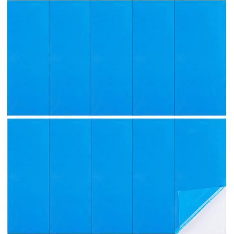 Rustine Piscine, 10pcs Piscine Patch Kit de Réparation Auto-Adhésifs PVC Rustine pour Réparation de Bateau Pneumatique Kayak Piscines Gonflables Lit à Eau (1/5)