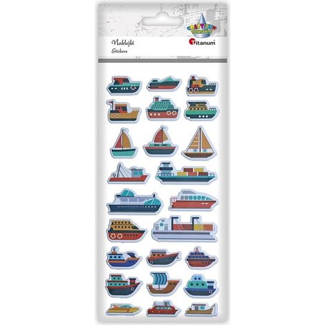 Assortiment de 24 autocollants de bateaux à dôme souple