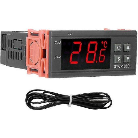 12V digitales Aquariumthermostat, elektronischer Temperaturregler mit Digitalanzeige, Mikrocontroller-Box für Aquarien, DC12V automatischer Regler. (1/5)