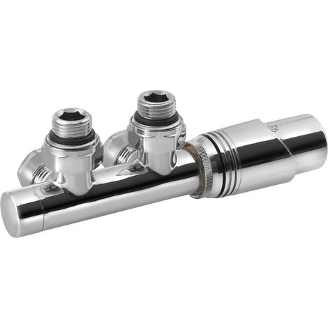 WICHER jeu de vannes thermostatiques pour raccordement central 50 mm, chromé (1/3)