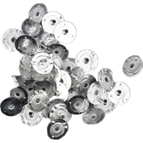 Set of 300 candle wick holders, metal bases, tabs, DIY feet, candle making, tea lights, round wick accessories (1/5)