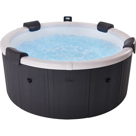 Spa semi-rigide rond MSpa 6 places gris avec accessoires - 138 jets - D182 cm x H70 cm - LAPEKA