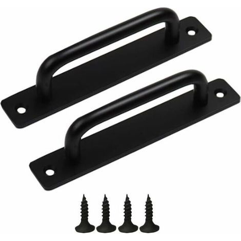 Poignées de Porte 2 Pièces Poignées de Porte Coulissante Poignée de Porte d'Armoire Poignée de Porte en Aluminium Poignée de Porte de Balcon avec Vis, pour Porte de Placard (210 x 25 mm) (1/5)