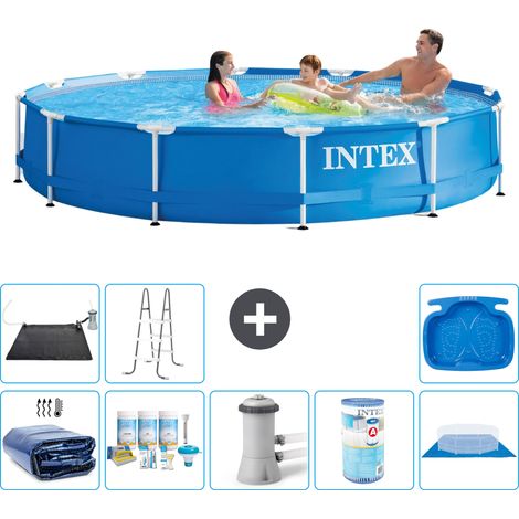 Intex Piscine Tubulaire Ronde - 366x76 cm - 9-pièces S41593 (1/5)