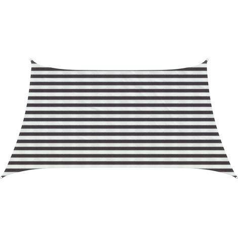 Sunshade Sail Anthracite and White 3 / 4 x 2 m HDPE vidaXL