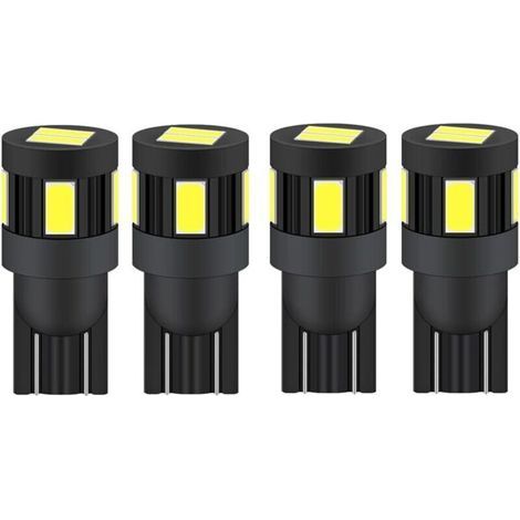 Ampoule t10 w5w led 12V 24V Blanc 6000K, Pas De Polarité Conçu pour 2825 194 168 158 (4 pcs) [Classe énergétique A+] (1/5)