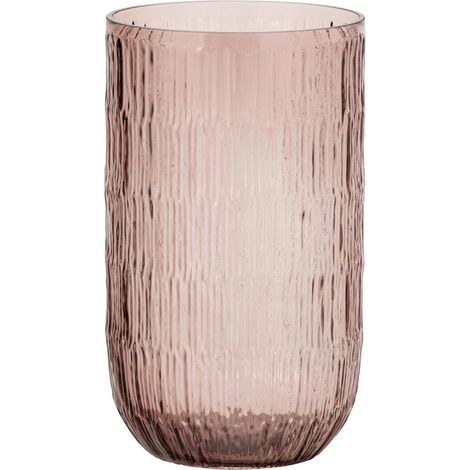 Vase Strié en Verre "Kyoto" 31cm Bordeaux (1/2)