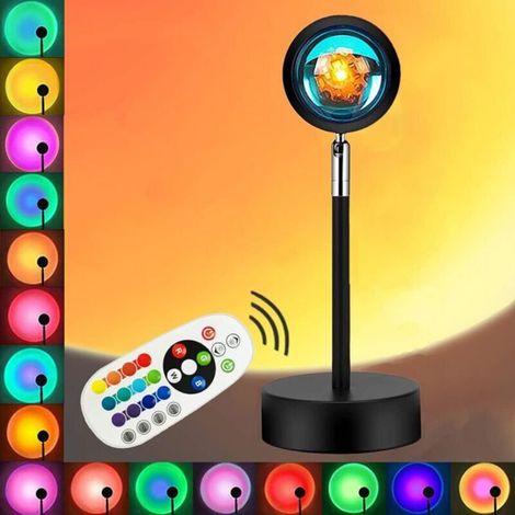 Night Light, Sunset Lamp, 16 Modes, 360° Rotation, Sunset Lamps for Bedroom, Decorative Light, Christmas Decoration (1/5)