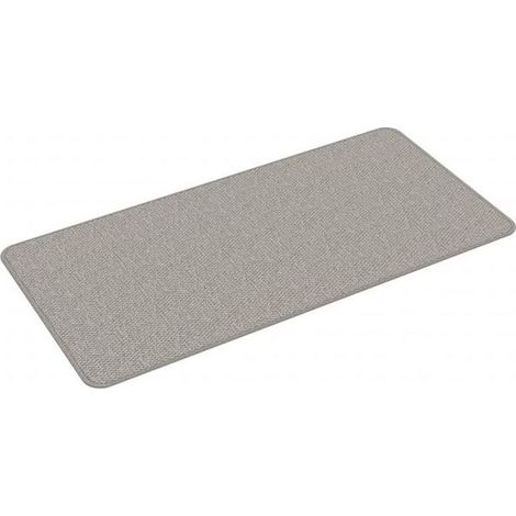 Tapis de couloir texturé en sisal platine 50x100 cm (1/5)