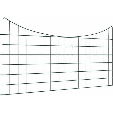 Teichzaun Set 5 pcs Grün 100 x 50 cm Stahl