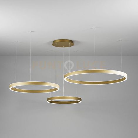 CRISEIDE SS/3D - LAMPADARIO A SOSPENSIONE 3 LUCI ORO A LED 3000K 6900LM 125W(35W+40W+50W) DIMMERABILE