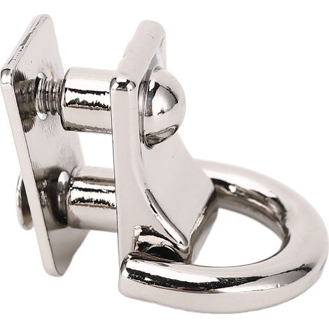20 Stück D-Ring-Nieten 15 x 8,5 mm aus Zinklegierung, Eisen, D-Ring-Schraube für Handtaschen, Rucksäcke, Haustierhalsbänder, Lederjacken, Silber (1/5)