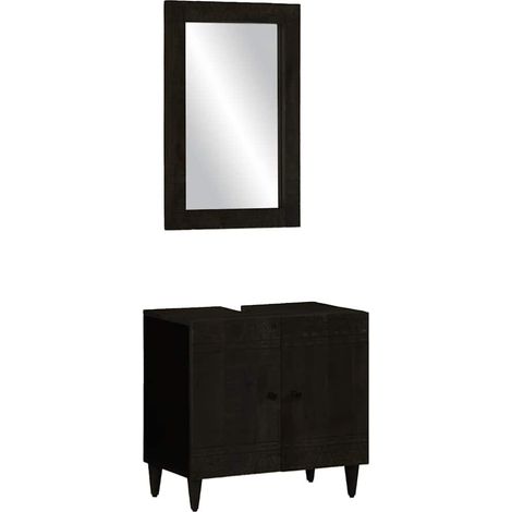 Conjunto de muebles de baño 2 piezas madera maciza de mango vidaXL (1/5)