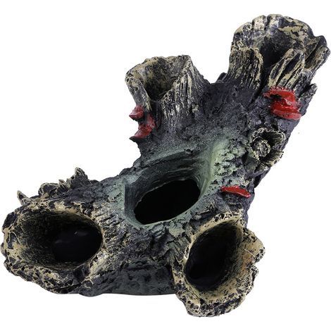 Poisson en bois mort d'aquarium d'aqua de résine artificielle pour éviter le décor d'ornement de réservoir de trou (1/5)