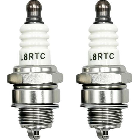 L8RTC Zündkerzen – 2er-Pack – Kupferlegierung – 2-Takt-Motor – Kettensäge/Freischneider – Universalstandard (1/5)