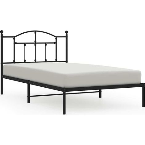 Maison Exclusive - Giroletto con Testiera Metallo Nero 100x200 cm (1/5)