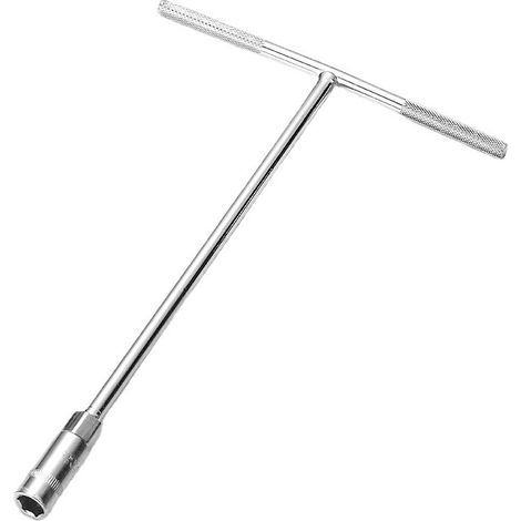 langer Steckschlüssel 6/7/8/9 mm Sechskant T-Form, silber