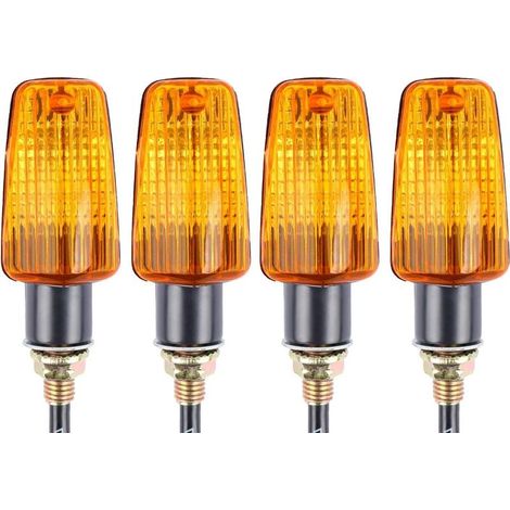 4 intermitentes para motocicleta de 12 V, impermeables, universales para motocicletas, scooters, quads, cruisers y todoterreno. (1/5)