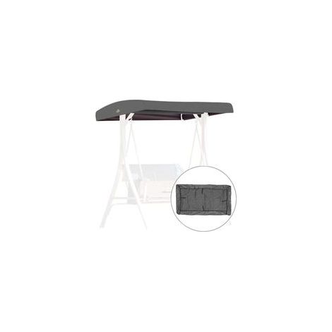 Toit de rechange imperméable pour balancelle de jardin 3 places – Dimensions 191x120x23cm – Tissu oxford durable – 4 poches renforcées (1/5)