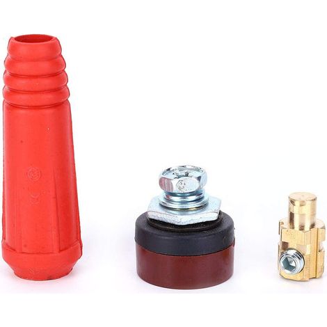 Lot 5 connecteurs carrés soudage – type L + rond rouge – 10-25 – européen – oxydation résistance – forte conductivité