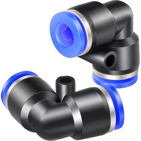 Coude 8mm OD Raccords pour tubes Push to Connect Verrou PV8 (Lot de 2) Bleu 12MM (1/5)
