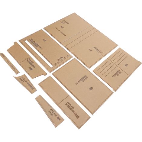 Lot de 9 Gabarits Acrylique pour Sac à Main Femme, Pochoir DIY Couture Cuir, Moule Artisanat, Outils de Fabrication (1/5)