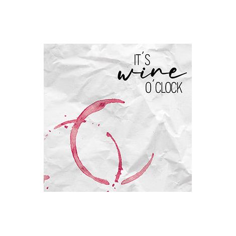 Servietten its wine o-clock weiß pink 25 x 25 cm 20 Stück Servietten