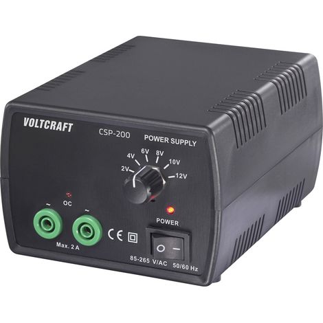 Alimentation de laboratoire réglable VOLTCRAFT CSP-200 2, 4, 6, 8, 10, 12 V, V, V, V, V, V (max.) 2