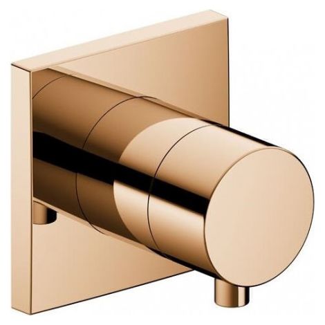 Raccord Keuco IXMO 59541, robinet d'arrêt pour montage encastré DN15, rosette carrée, poignée IXMO Comfort, Coloris: Bronze poli - 59541021002