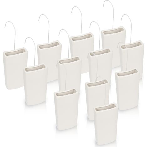 TolleTour Umidificatore radiatore in ceramica bianca – Set da 12 con gancio di sospensione, 400 ml – Risparmio energetico e controllo ottimale dell'umidità (1/5)