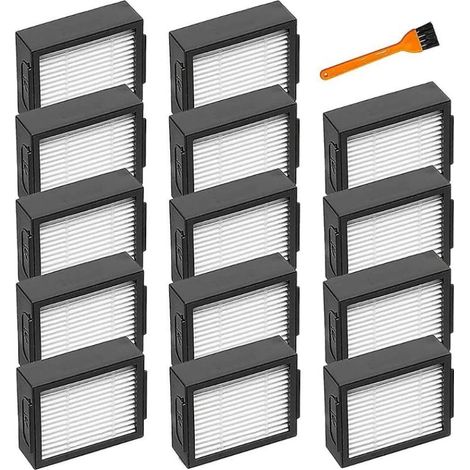 Filtre Et Brosse Pour Aspirateur Robot - Filtre HEPA Compatible Roomba Série E I J - 14 Pièces Filtre + 1 Brosse Jaune (1/5)
