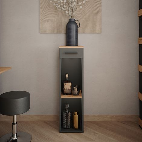 Portabottiglie Repose, Quercia dorata/antracite, 30 x 106 cm, Vicco