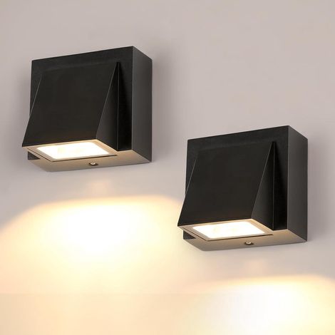 Applique extérieure Applique Murale Interieur/Exterieur, 5W COB Applique Murale Exterieur LED, Lumière Blanche Chaude, 3000K (1/4)