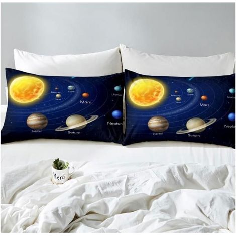 Housse De Couette - 200x200 cm - Motif Galaxie - Pour Enfants - 1 Pièce (1/2)