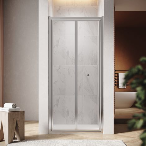 SONNI Porte doccia in Vetro di Sicurezza Temperato da 5 mm Secondo EN12150, Porte doccia con Chiusura Magnetica 90cm (1/5)