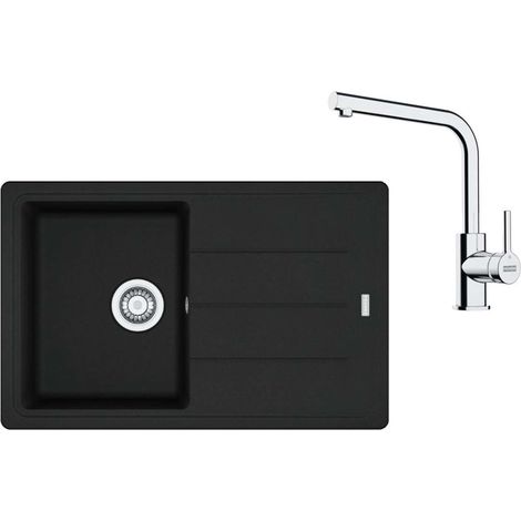 Franke Sets - Küchenset G263MČ, Fragranitspüle BFG 611-78 und Armatur FS 3230.031, schwarz matt/Chrom 114.0700.735