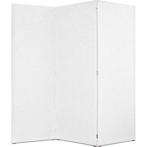 EVERGREENWEB Paravento Pieghevole di Design|Pannello divisorio per Ambienti, per casa, hotel, ufficio, bar|Separ‚ Struttura Legno, Divisorio Richiudibile Pieghevole 3 Moduli 180x190 cm|col. Ghiaccio
