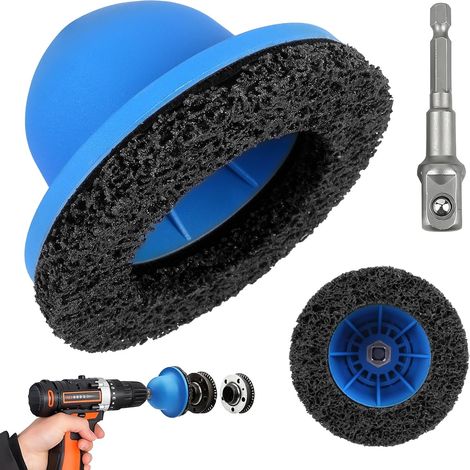 Ponceuse à tête sphérique avec entraînement de 1/2", ponceuse de moyeu pour attelage de remorque, diamètre intérieur 90 mm, diamètre extérieur 150 mm, nettoyant de moyeu de roue pour changement (1/5)