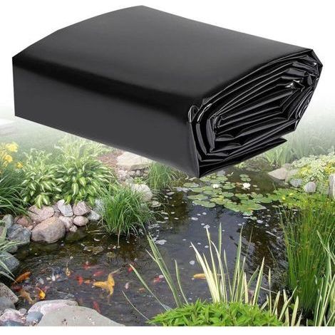 Langlebige HDPE-Teichfolie für Außenteiche, vorgeformte Teichfolie, Garten-Poolmembran für Koi-Fischteiche, Brunnen und Wasserfall (2 x 3 m) – 0,3 mm (1/5)