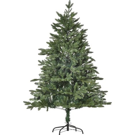 Künstlicher Weihnachtsbaum 1,5 M Christbaum Tannenbaum Pvc Pe Metall Grün Ø105 X 150 Cm