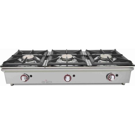 Cuisinière à gaz - 3 foyers - 5,8+5,8+5,8 kW - Sur comptoir - Arilex (1/5)