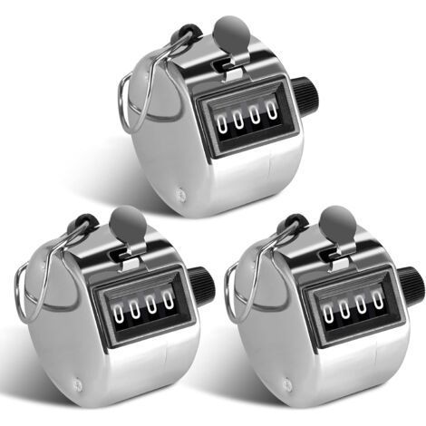 Compteur Manuel 4 Chiffres Compteur de Passage pour Compteur de Personnes, Sport de Golf, École des Formateurs, 3Pcs (1/5)