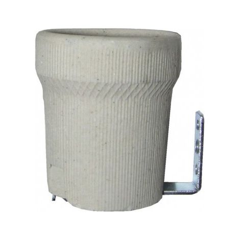 Presa in porcellana E27 TIBELEC, gres porcellanato, bianco 100 W TIBELEC
