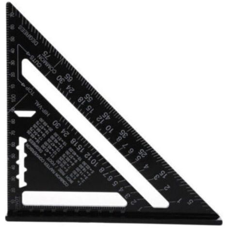 Multifunktionaler Zimmermannswinkel, Dreiecklineal aus Aluminium, Winkel, Markierungslehre, Führung, Winkel 45-90 Grad / Zimmermannswerkzeug / Markierungs- und Führungswerkzeug für die Holzbearbeitung