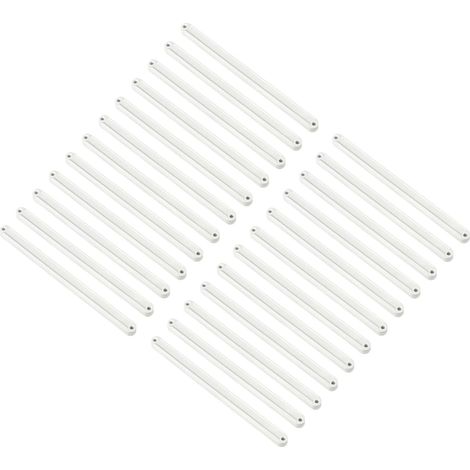 Glissières De Tiroir, 24Pcs 235mm - Rails De Tiroir En Plastique, Rails De Guidage Rainurés Montés Sur Le Côté Pour Tiroirs De Cabinet Tables De Chevet Armoires Commodes (Blanc) (1/5)