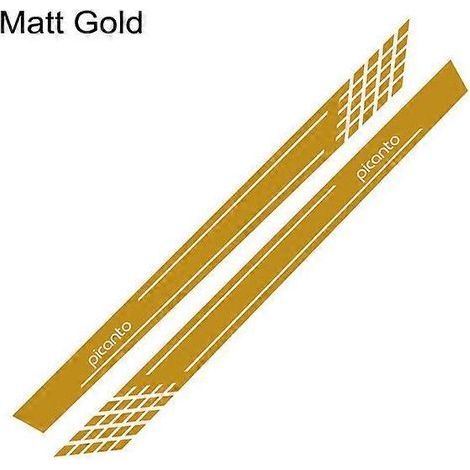 Lot de 2 bandes adhésives latérales pour portières de Kia Picanto GT 2020 - Accessoires auto - Décoration - Film vinyle graphique