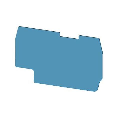 Plaque d'extrémité bleue pour borne à ressort 1,5mm² type PushFit - IMO